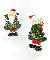 Waxinehouder model kerstboom met figuur 